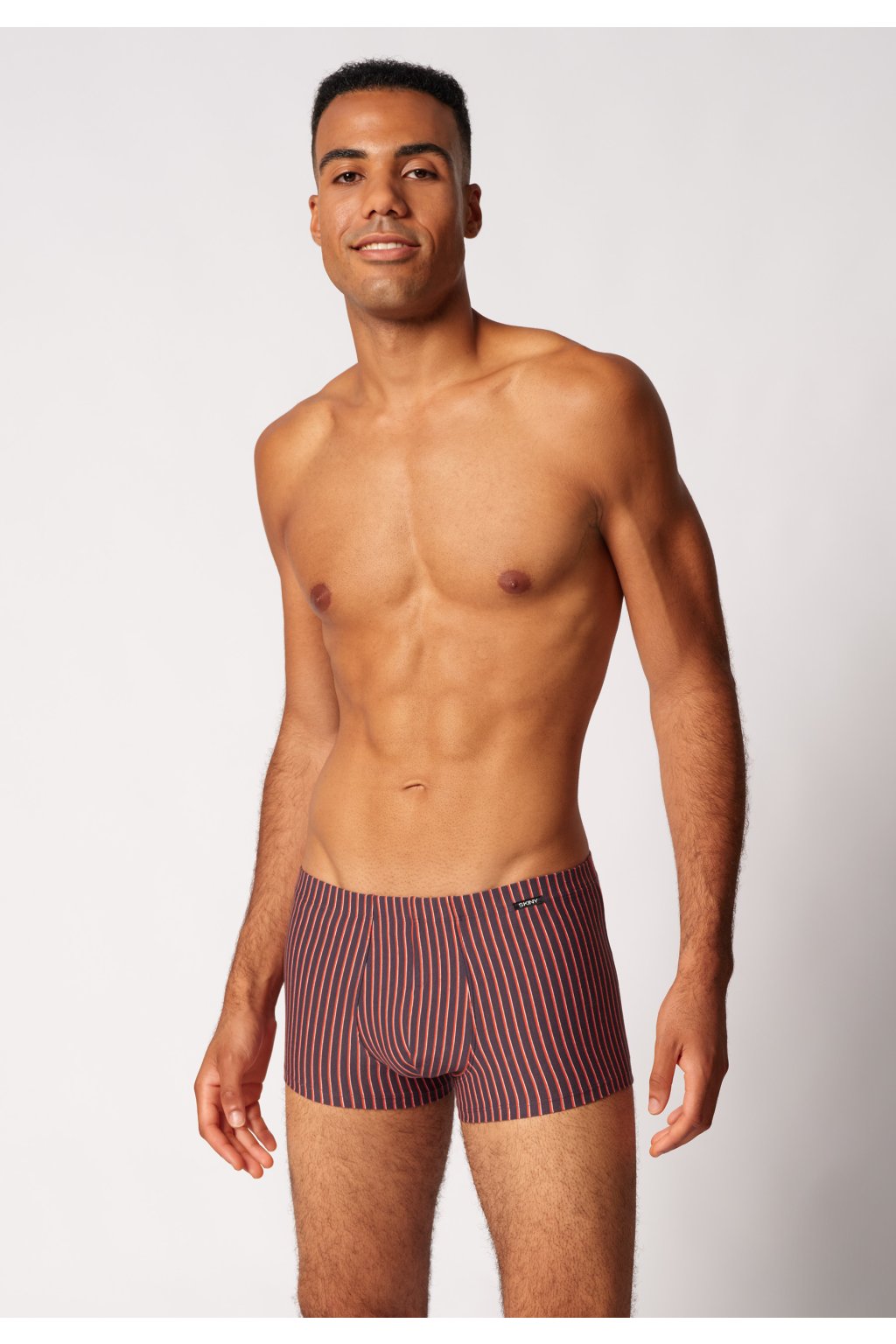 SKINY pánske panty 2-balenie Cotton Advantage S25 - iron stripes (Farba iron stripes selection-S748, Veľkosť XXL)