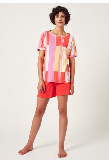 Pyžama Krátka (Farba red abstractstripe-h127, Veľkosť 48)