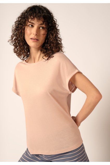 HUBER dámske tričko krátky rukáv Night Basic Selection (Farba prisma pink-h225, Veľkosť 46)