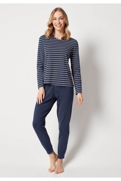 Pyžama Dlhá (Farba dressblue stripes-h057, Veľkosť 48)