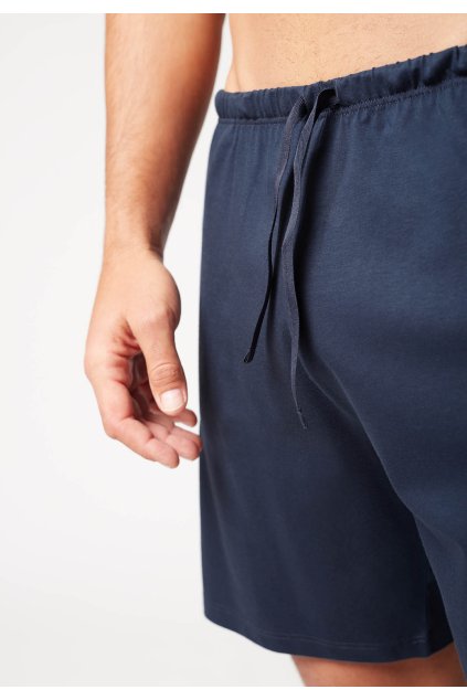 HUBER pánske nohavice krátke Night Basic Selection (Farba dressblue check-h095, Veľkosť XXL)