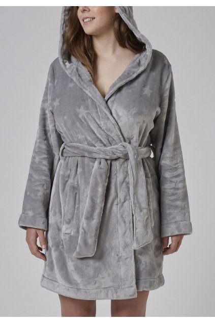 SKINY dámsky kúpací plášť Night In Mix & Match (Farba stonegrey stars-5464, Veľkosť 40/42)
