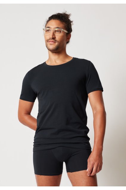 SKINY pánske tričko krátky rukáv Organic Cotton Deluxe BX - black (Farba black-7665, Veľkosť L)