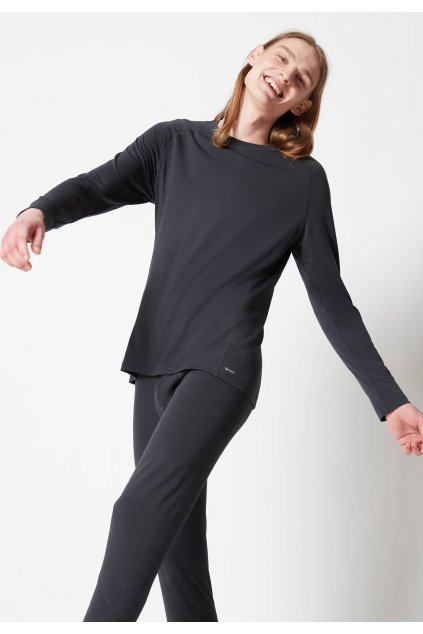 SKINY pánske tričko s dlhým rukávom Ceravida Heat (Farba irongrey melange-5031, Veľkosť XXL)
