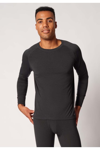 SKINY pánske tričko dlhý rukáv Ceravida Heat B25 - irongrey melange (Farba irongrey melange-5031, Veľkosť XXL)