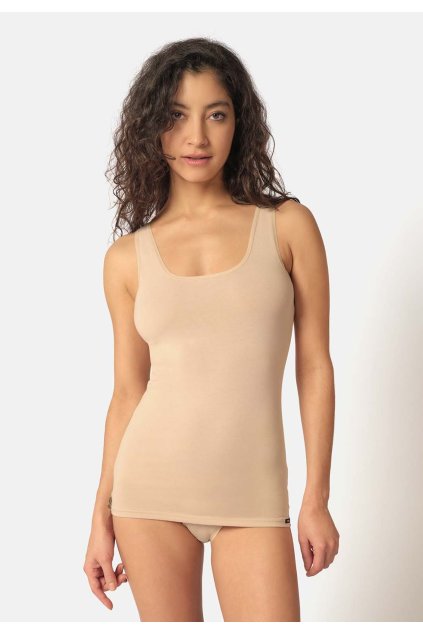 SKINY dámske tielko 3-balenie Cotton Tank Top B25 - white/black/beige (Farba trio selection-2821, Veľkosť 42)