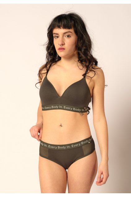 SKINY dámsky triangel top vystužený Cotton Elastic (Farba fango-s477, Veľkosť 85 C)