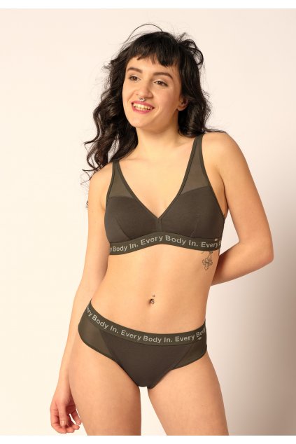 SKINY podprsenka s vyberateľnými vypchávkami Cotton Elastic (Farba fango-s477, Veľkosť 42/C-D)