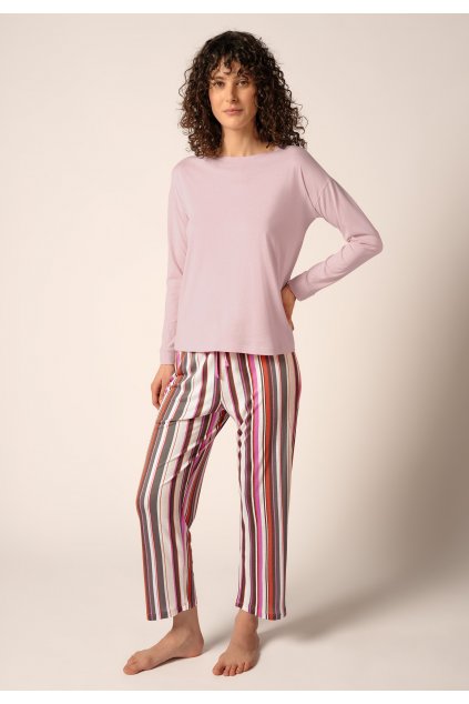 Huber Dámska pyžama 7/8 nohavice (Farba light rose-h190, Veľkosť 48)