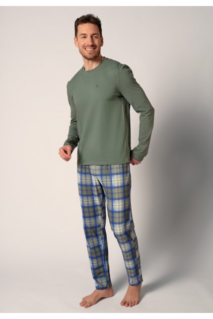 Huber Pánska pyžama dlhá (Farba seaweed-h164, Veľkosť XXL)