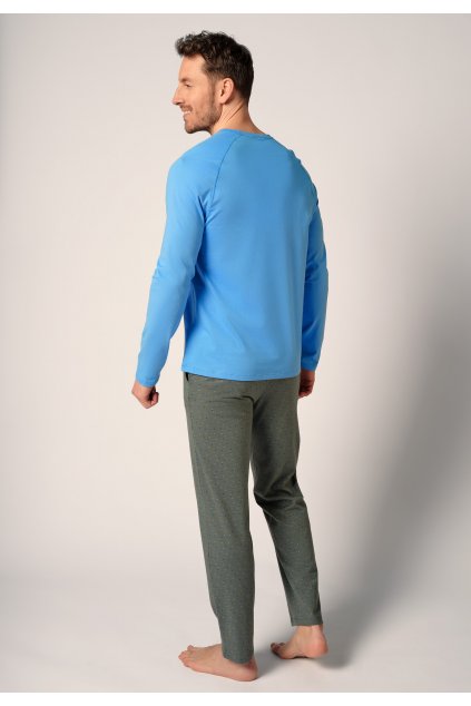 Huber Pánska pyžama dlhá (Farba azure blue-h167, Veľkosť XXL)