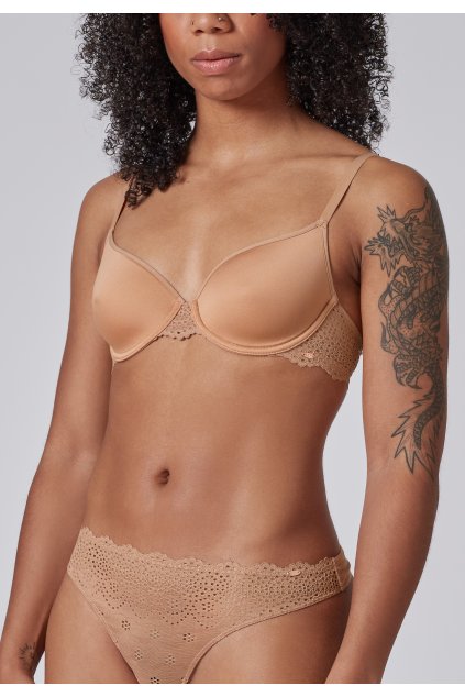 SKINY Dámska podprsenka Spacer Bamboo Lace (Farba truffle grey-s483, Veľkosť 85 D)