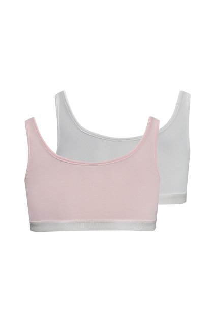 SKINY dievčenská podprsenka bustier 2-balenie Cotton Elastic B25 - pearl selection (Farba pearl selection-s140, Veľkosť 176)