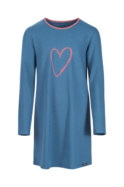 SKINY dievčenská nočná košeľa s dlhým rukávom Night In Skiny B25 -  (Farba denim blue-s062, Veľkosť 152)