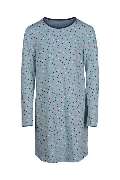 SKINY dievčenská nočná košeľa s dlhým rukávom Night In Skiny (Farba aquamarine dots-s471, Veľkosť 176)