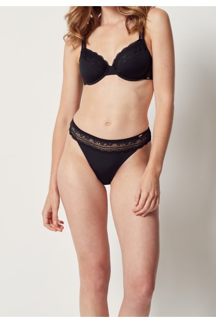 HUBER dámske nohavičky Tanga  Micro Lace (Farba alp pink-h304, Veľkosť 42)
