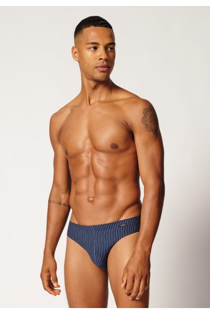 SKINY Pánske slipy Brasil 2balenie Cotton Advantage (Farba cheekynavy stripes selection-s603, Veľkosť XXL)