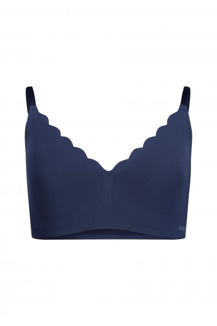 SKINY dievčenský Bustier s odnímateľnými vankúšikmi Cotton Elastic (Farba cheeky navy-s548, Veľkosť 176)