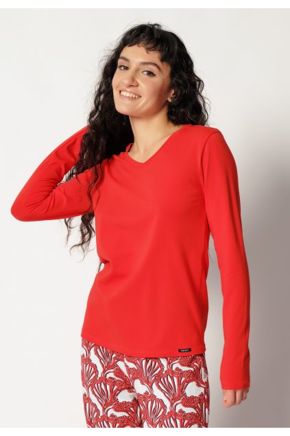 SKINY Dámske tričko s dlhým rukávom (Farba cheeky red-s549, Veľkosť 44)
