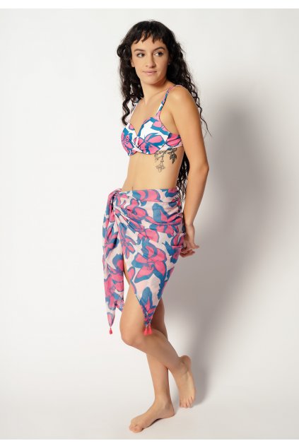 SKINY Dámske pareo Beachwear (Seattraction) (Farba futurerose flowers-s575, Veľkosť ONE SIZE)