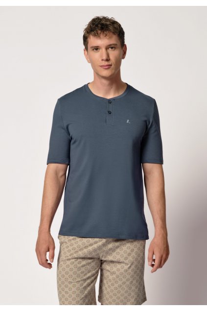 HUBER pánske tričko krátky rukáv Night Selection (Farba deep teal-h340, Veľkosť XXL)