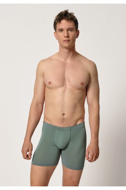 Huber Pánske nohavice s dlhými nohavicami skinny Soft Modal (Farba prisma green-h227, Veľkosť XXL)