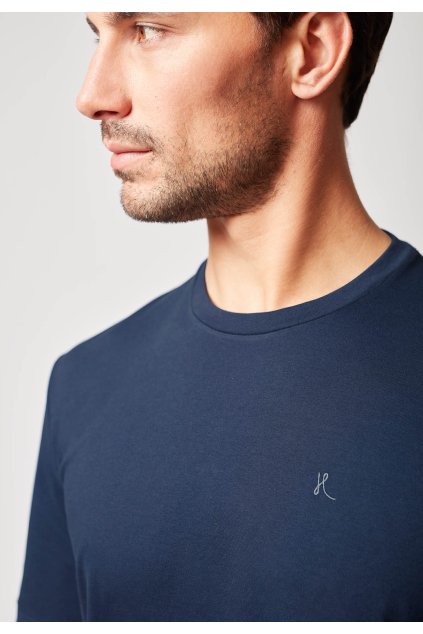 HUBER pánske tričko krátky rukáv Night Basic Selection (Farba lake blue-h273, Veľkosť XXL)