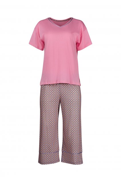 HUBER Dámska pyžama 7/8 nohavice  Night Selection 2 (Farba prisma pink-h225, Veľkosť 48)