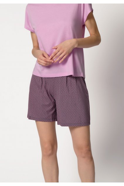 HUBER Dámska pyžama krátka Night Selection 1 (Farba almost pink-h216, Veľkosť 48)