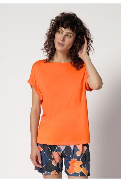 HUBER Dámske tričko s krátkym rukávom Night Basic Selection (Farba prisma pink-h225, Veľkosť 46)