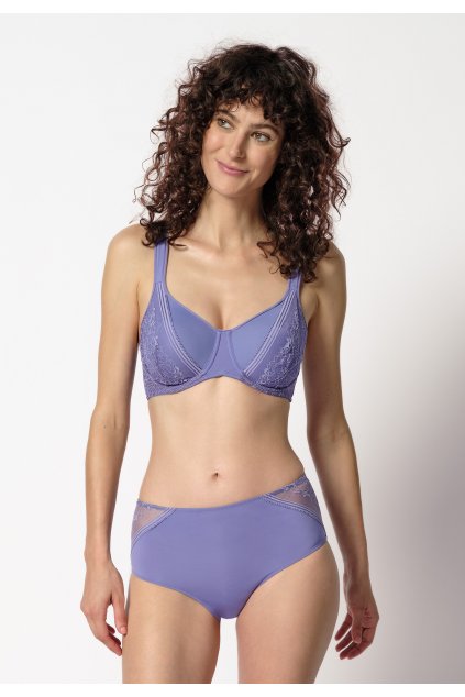 HUBER Dámska minimizer podprsenka Skinless Soft Floral Micro (Farba prisma violet-h223, Veľkosť 95 E)