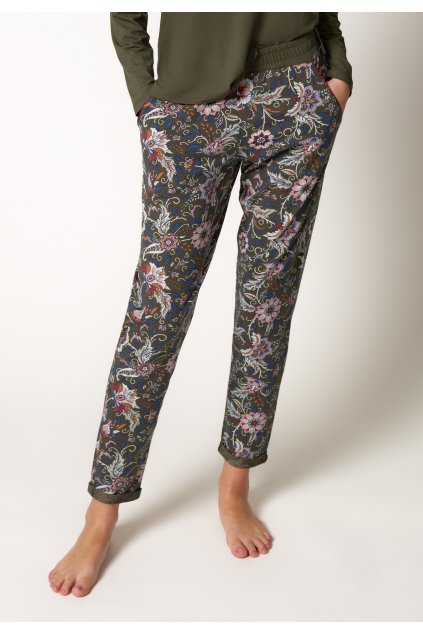 HUBER dámske nohavice dlhé Night Selection (Farba mud floraldamast-h295, Veľkosť 46)
