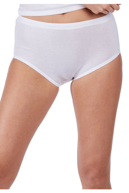 HUBER dámske nohavičky Maxi 2-balenie Cotton 2Pack Extra Fine (Farba white-500, Veľkosť 50)