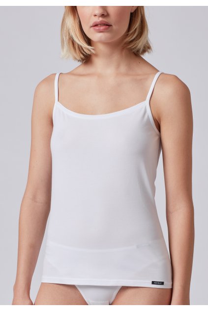 SKINY dámske tielko so špagetovými ramienkami Cotton Essentials (Farba black-7662, Veľkosť 44)