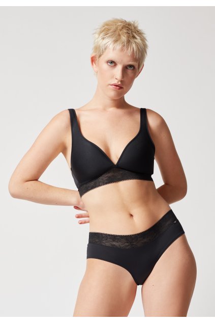 SKINY dámsky triangel top vystužený Spacer Micro Lace Basic WX - black (Farba black-7665, Veľkosť 85 C)