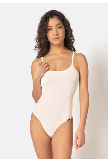 SKINY dámske string tanga body Cotton Bodies B25 - white (Farba white-0500, Veľkosť 42)