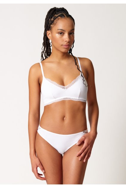 SKINY podprsenka mäkká s vyberateľnými výstužami Classicotton B25 - white (Farba white-0500, Veľkosť 44/C-D)