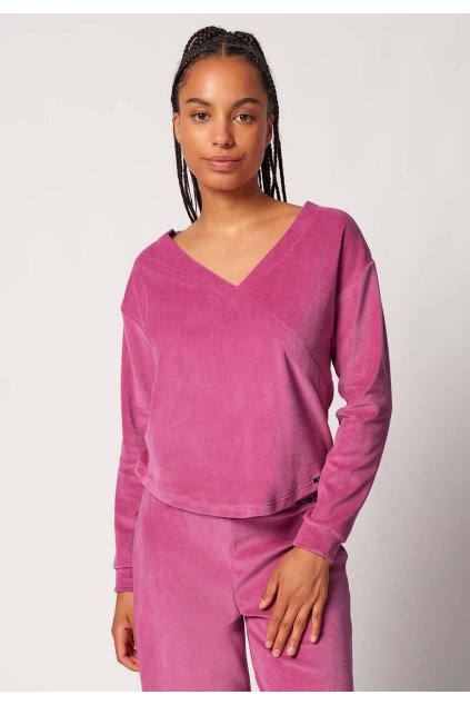 SKINY dámske tričko s dlhým rukávom Night In Skiny (Farba fading berry-s643, Veľkosť 44)
