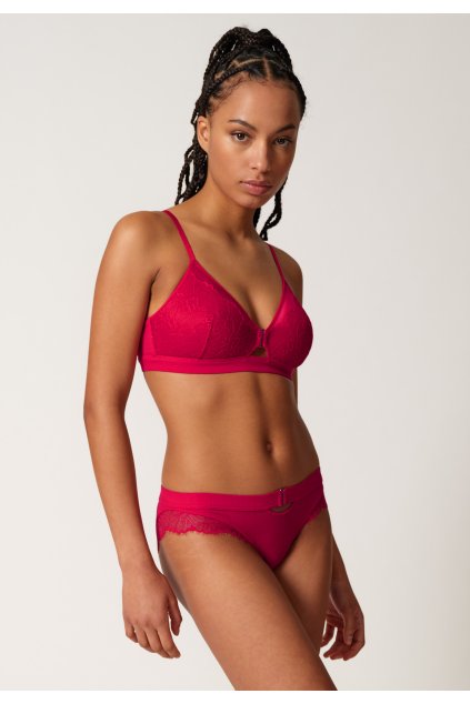 SKINY dámsky triangel top vystužený Spacer Vintagelegance WX - fancy pink (Farba fancy pink-s657, Veľkosť 85 B)