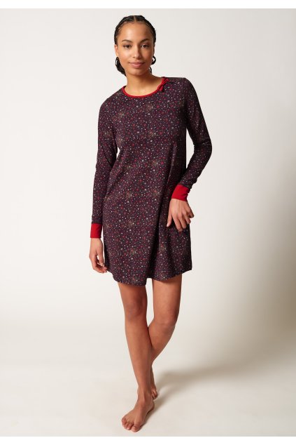 SKINY dámska nočná košeľa s dlhým rukávom Night In Skiny (Farba fancy sparkles-s673, Veľkosť 44)
