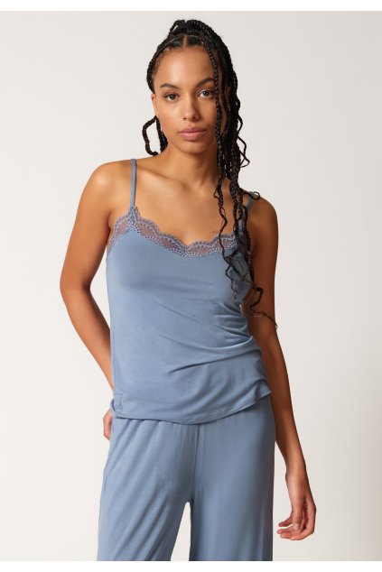 SKINY dámske tielko so Spaghetti ramienkami Night In Mix & Match B25 - faded denimblue (Farba faded denimblue-s336, Veľkosť 44)
