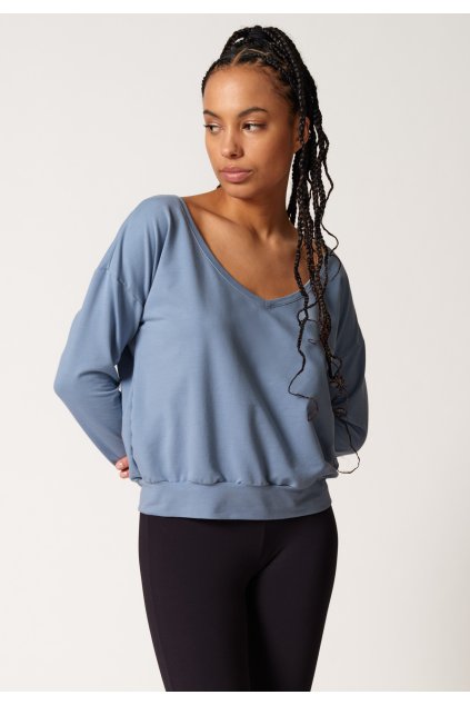 SKINY dámske tričko dlhý rukáv Night In Mix & Match B25 - faded denimblue (Farba faded denimblue-s336, Veľkosť 44)