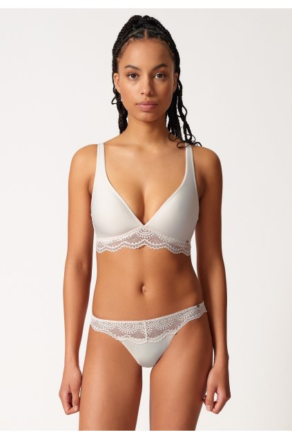 SKINY dámsky triangel Spacer top vystužený Micrornaments (Farba black-7665, Veľkosť 85-C)