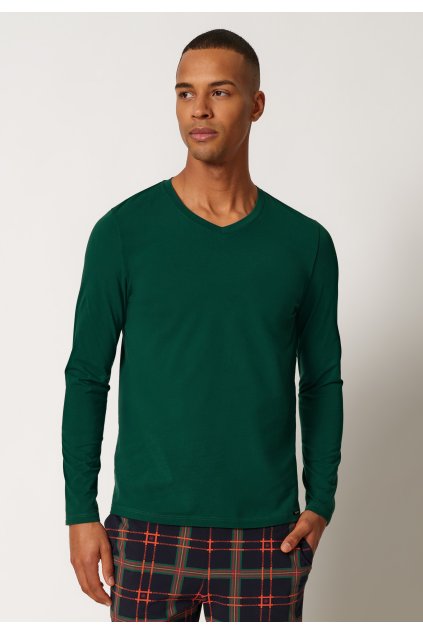 SKINY pánske tričko s dlhým rukávom Night In Mix & Match (Farba fancy pine-s655, Veľkosť XXL)