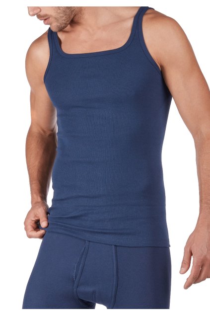 HUBER pánske tielko Cotton Fine Rib (Farba white-500, Veľkosť XXL)