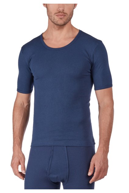 HUBER pánske tričko krátkym rukáv Cotton Fine Rib (Farba white-500, Veľkosť XXL)