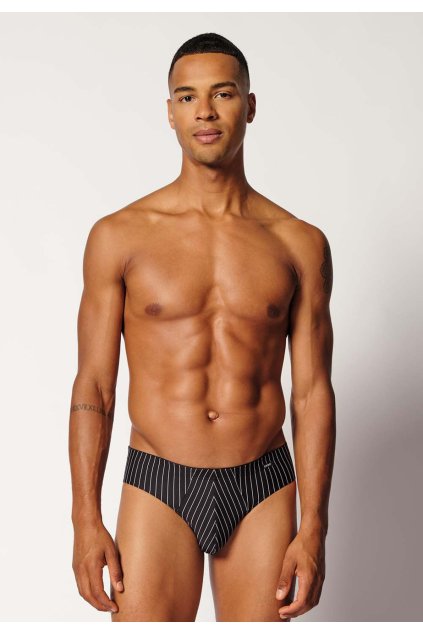 SKINY pánske slipy Brasil 2-balenie Micro Multipack B25 - black stripe (Farba blackstripe selection-2516, Veľkosť XXL)