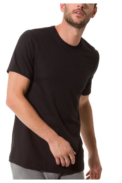 SKINY pánske tričko krátky rukáv 2-balenie Shirt Collection (Farba black-7665, Veľkosť S)