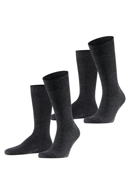 FALKE pánske ponožky 2-balenie SWING (Farba navyblue mele-6490, Veľkosť 43-46)