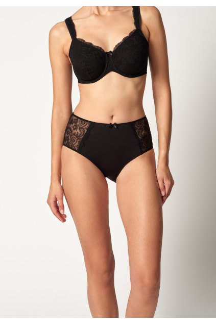 HUBER dámske nohavičky Maxi Micro Elegance B25 - black (Farba black-7664, Veľkosť 48)